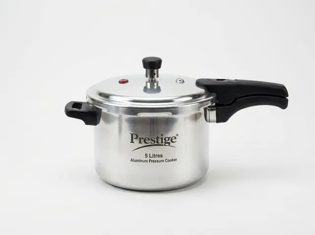 Prestige Popular Aluminum Pressure Cooker, 5L